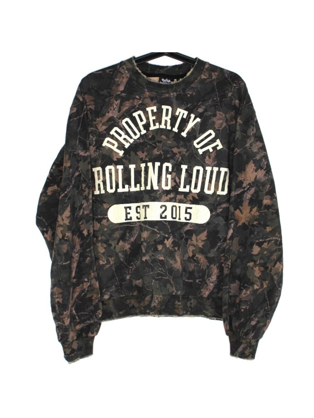Rolling Loud Mens Large Cropped Fit Spell Out Concert Festival Sweatshirt G1455